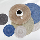 2/4/6pcs Woven round Placemat Or Coffee Cup or Bowl Coaster.