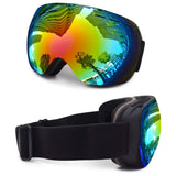 Double Layer, Anti-Fog UV400 Ski Goggles with Case.