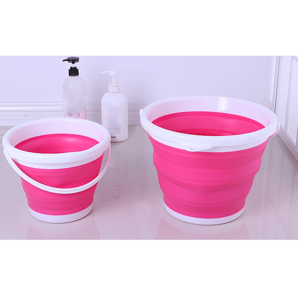 10L/5L/3L Collapsible silicone washing bucket with lid.