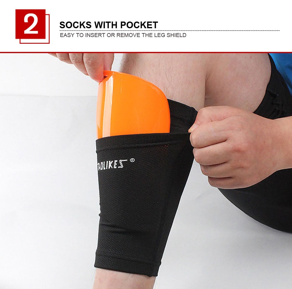 Aolike  Leg Sleeves With Pocket For Supporting Shin Guards For Football OR Soccer.