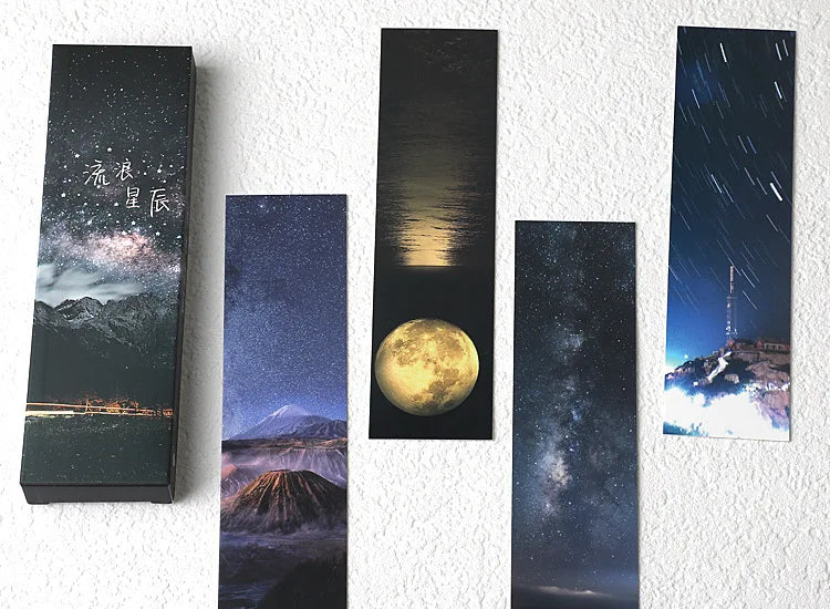 30 Pcs/Set Wandering Stars Series Paper Bookmark