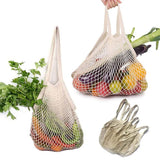 Reusable Cotton Mesh Produce Bags for Vegetables/ Fruit.
