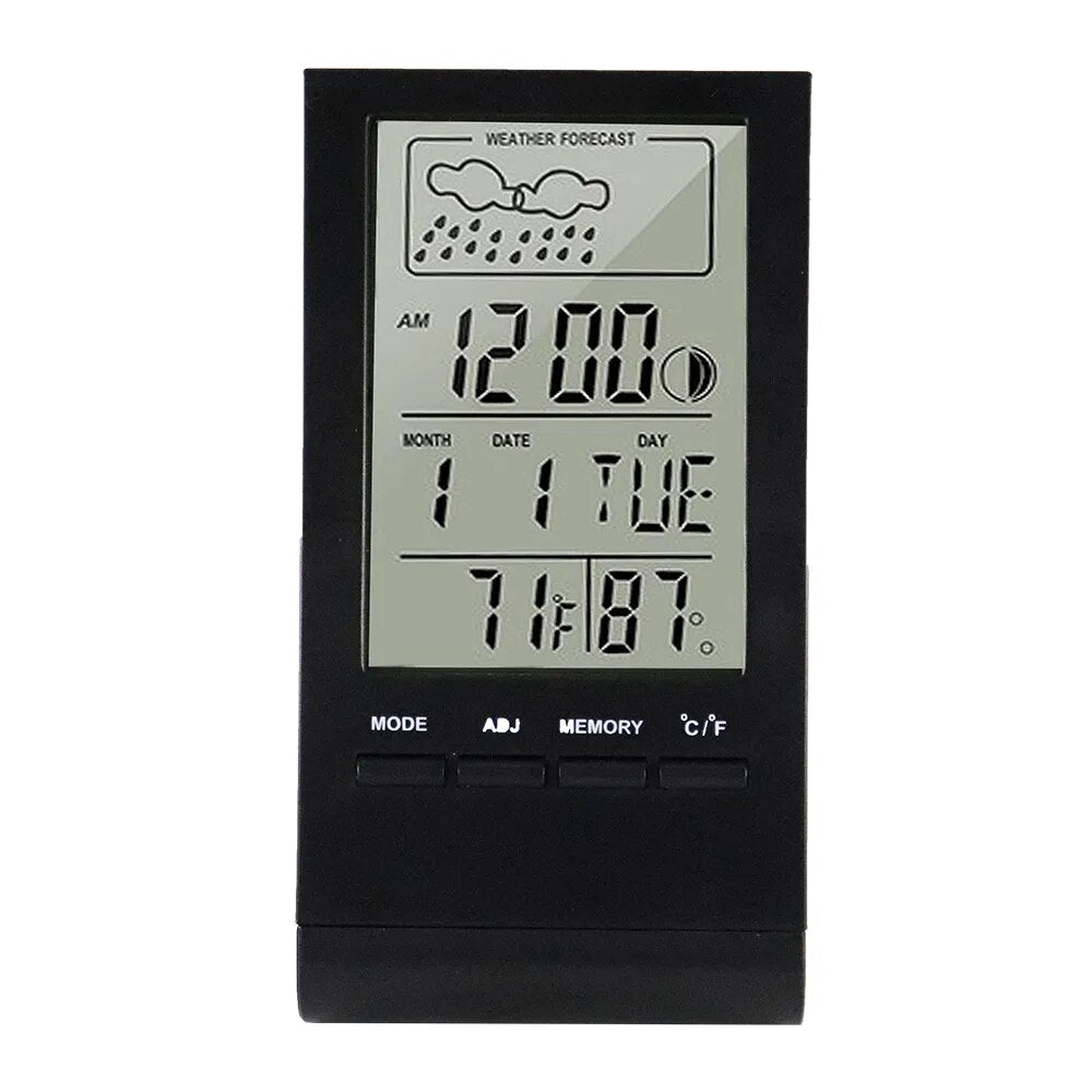 Mini Digital Indoor Clock Weather Station.