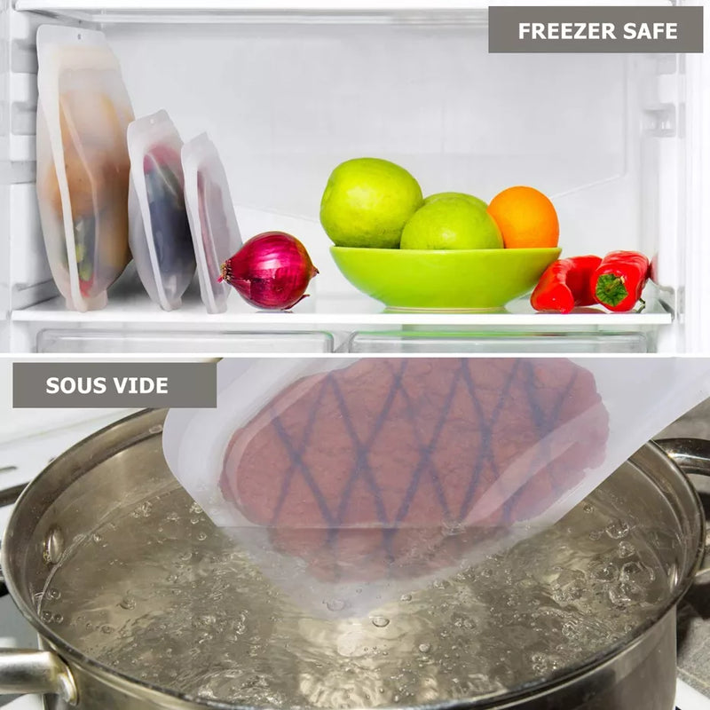 1PC Silicone Reusable Microwave, Dishwasher, And Freezer Safe.