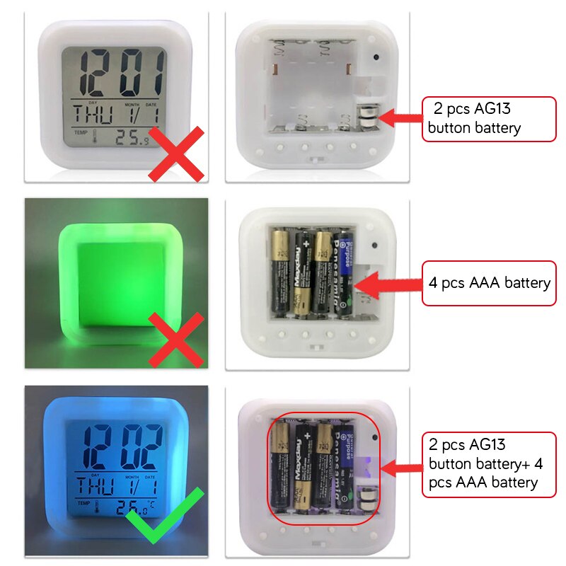 LED digital unicorn alarm clock and light.