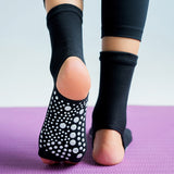 Yoga Cotton Socks With Silicone Non Slip. Open Foot Heel For Ballet Dance Socks.