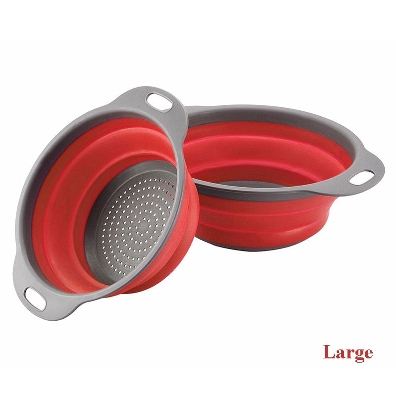 Foldable vegetable, fruit strainer.