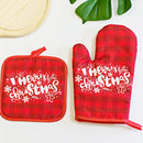 2pc/set Christmas Insulated Oven Mitts