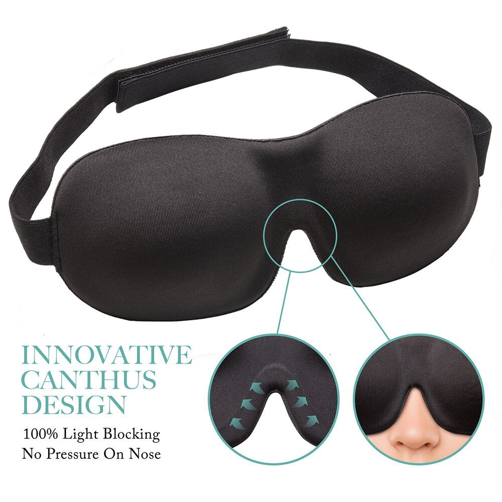 Tcare 3D Sleeping Eye Mask, Total Darkness When You Travel, Day Time Naps OR Work Shift work.