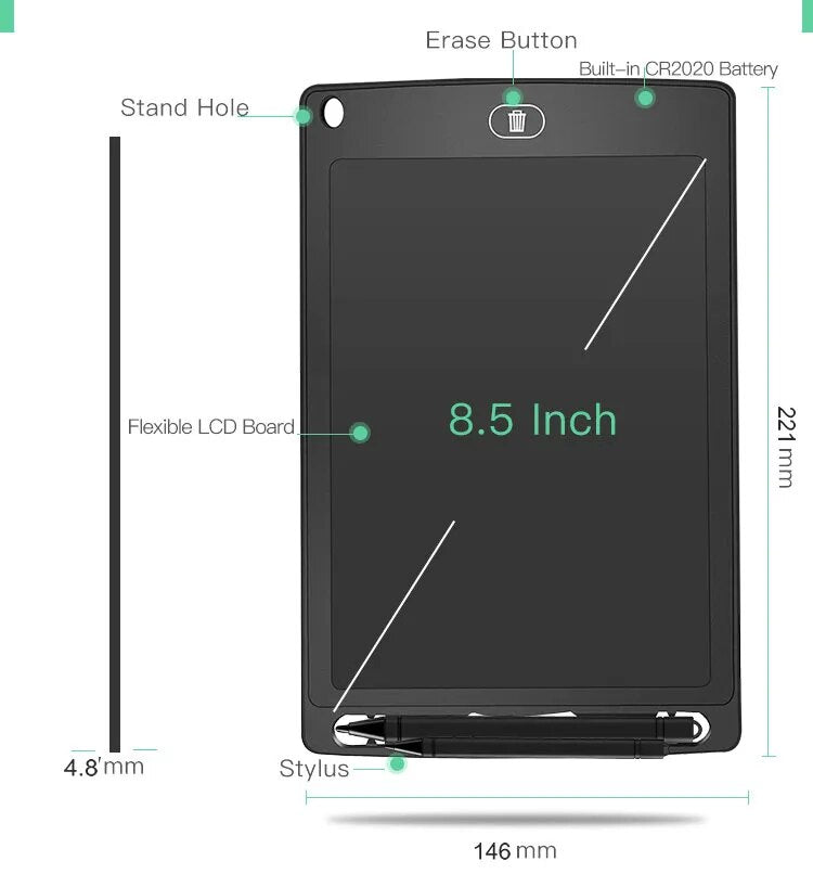 8.5 Inch LCD/Battery Electronic Drawing/Writing Pad.