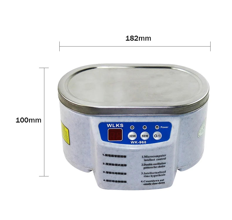 30W, 50W, Or 40W HZ Electric Ultrasonic Cleaner For Watches, Glasses, Razor, Dentures, Contact Lens, Or Jewelry