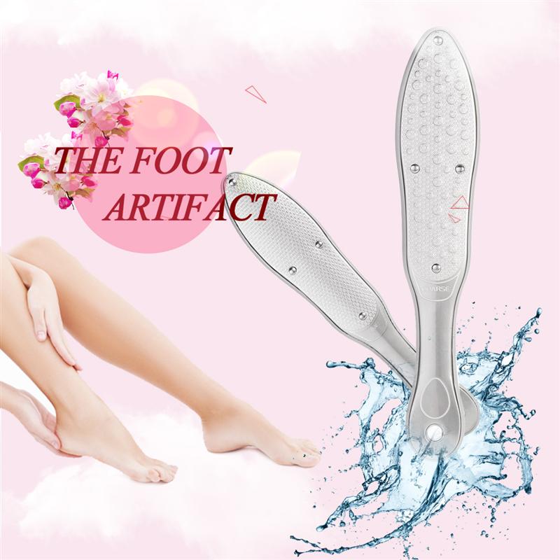 Stainless steel pedicure file.  Removes callus and exfoliates your feet.