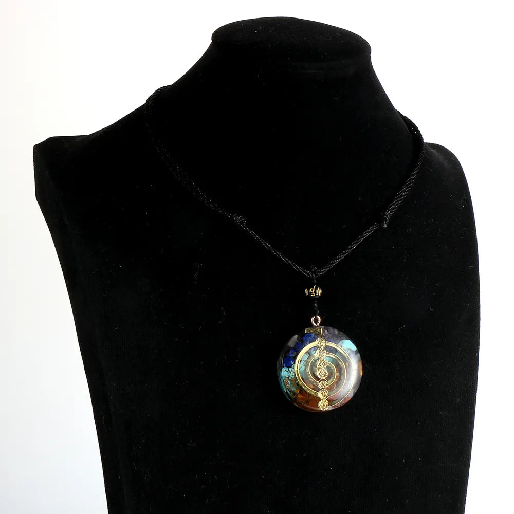 Energy Generator Orgonite Meditation Balanced Chakras Pendant Necklace