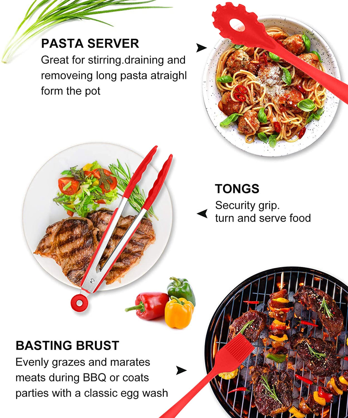 Walfos 14 Pcs Heat Resistant Silicone Nonstick Cooking Utensils.