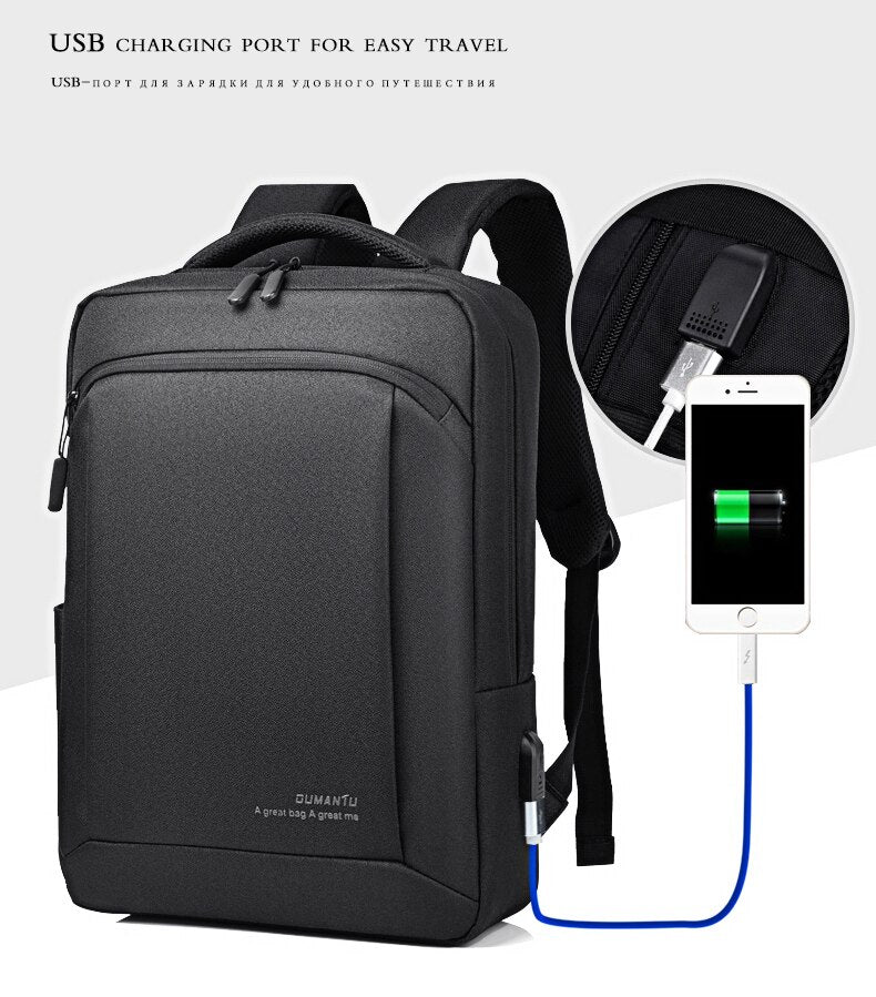 Unisex Oxford USB charging, anti theft laptop backpack.  Can be used for school and travel.