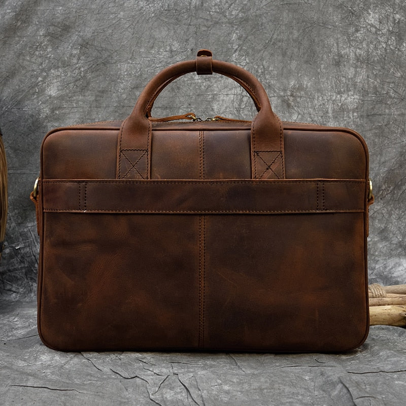 Genuine Leather Laptop Briefcase.