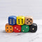 1PC 5cm Wooden,6-Sided Rounded Corners, Colorful Dice.