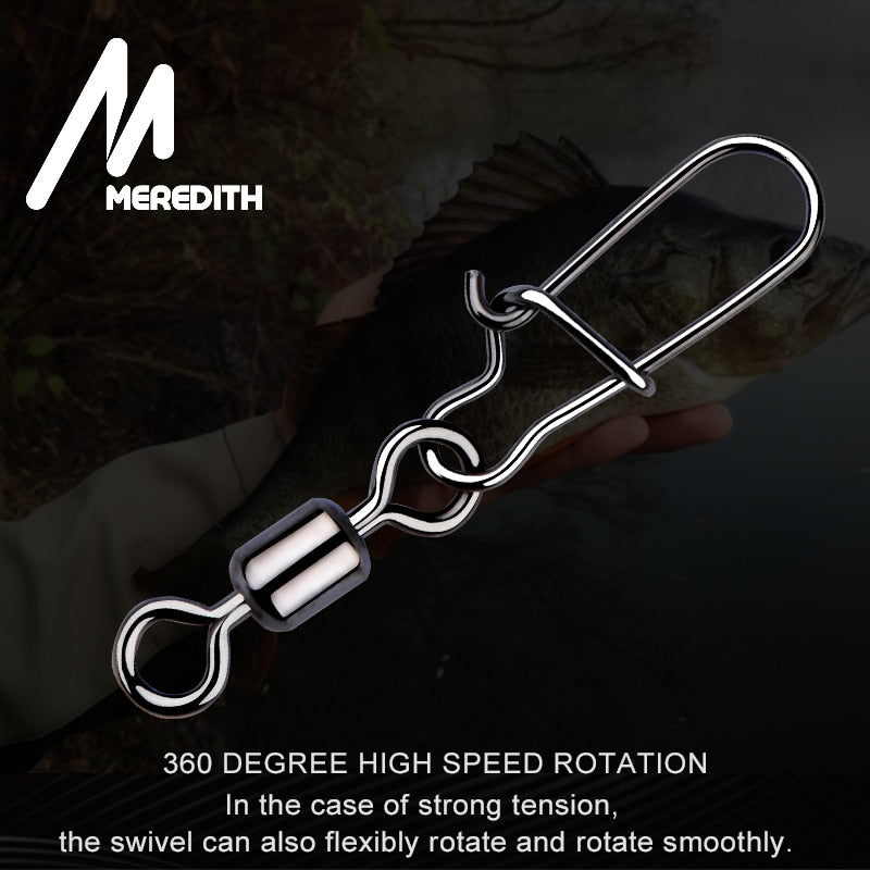 MEREDITH 50PCS Steel Aloy fishing connector. These quick links keeps your fishing line from getting tangled.