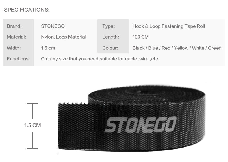 STONEGO Cable Organizer Ties.