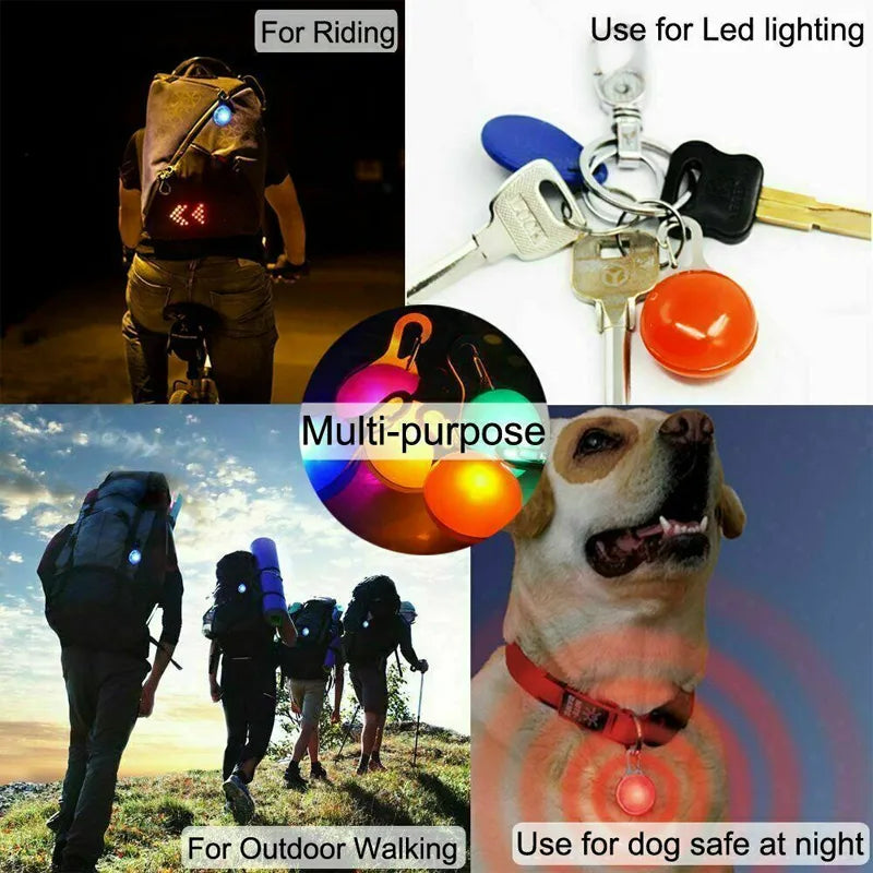 LED Colorful Safety Lights For Pets, Hiking Or Biking.