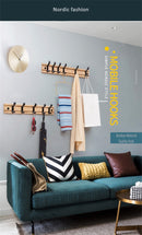 Nordic Bamboo Hat/Coat Rack With Hooks.