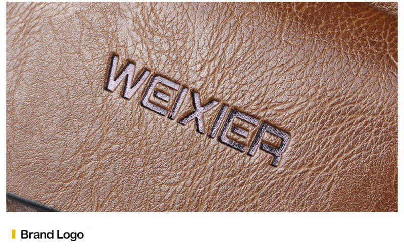 WEIXIER Men's Crossbody Multi-function Leather Bag.