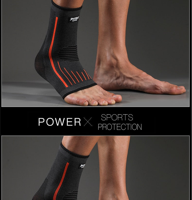 JINGBA 1 PCS 3D Compression Nylon Ankle Support.