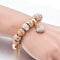 YADA gold heart crystal charm bracelet.BT200176