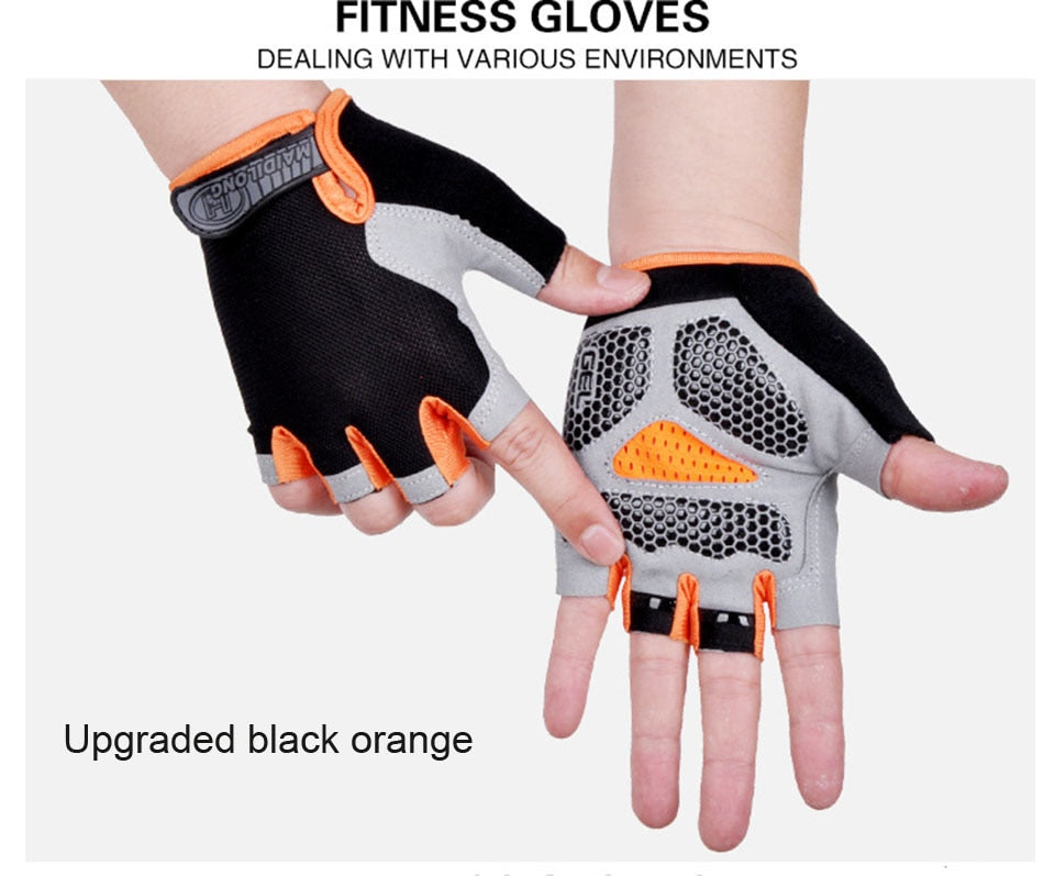 Anti-slip, Anti-sweat, Breathable Half Finger Sports Gloves for Men and Women.