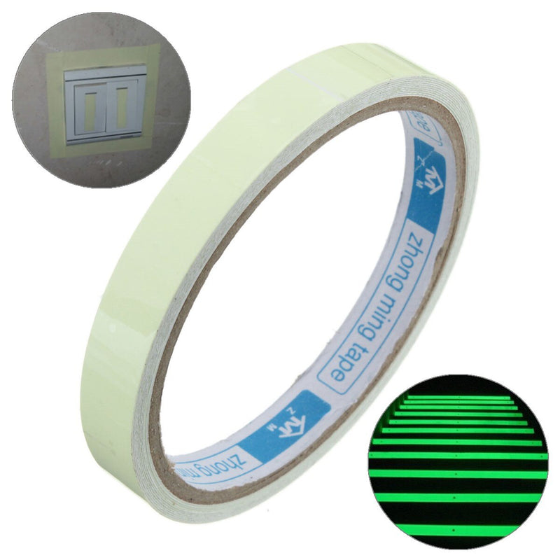 3/10M 10/15/20mm Self-adhesive Luminous Tape. Dark green glow in the dark strips for floor risers