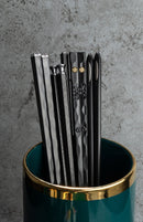 5 Pairs of reusable metal chopsticks