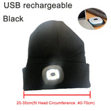 Unisex USB rechargeable warm beanie hat.  Great for night walking.