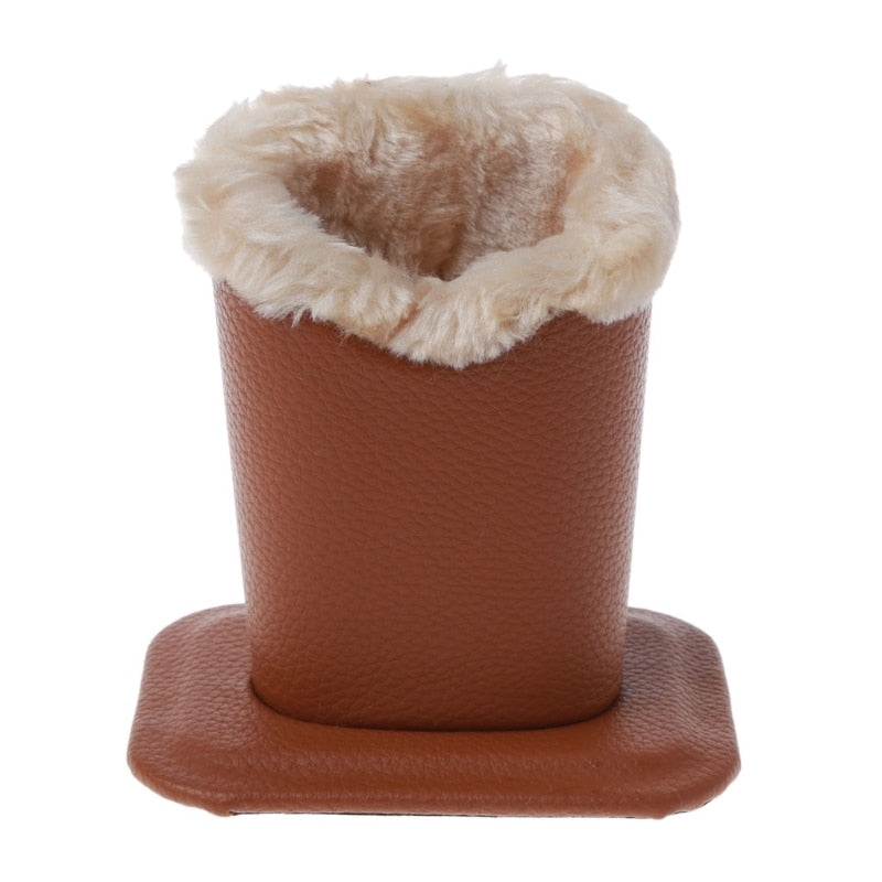 Leather Eyeglass Holder/Stand With Soft Plush Lining.