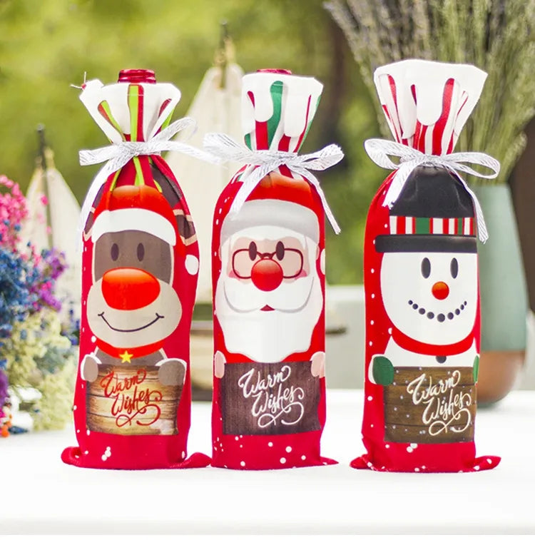 FengRise Christmas Wine Bottle Cover.