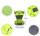 LED/USB Charging Reflective Vest With Adjustable Waist with Pouch For Running, Cycling and Walking.