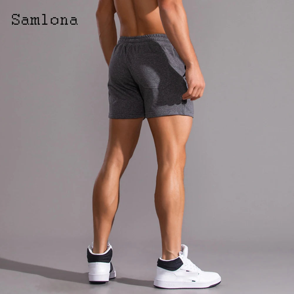 Men's Leisure Shorts With Lace Up And Pockets
