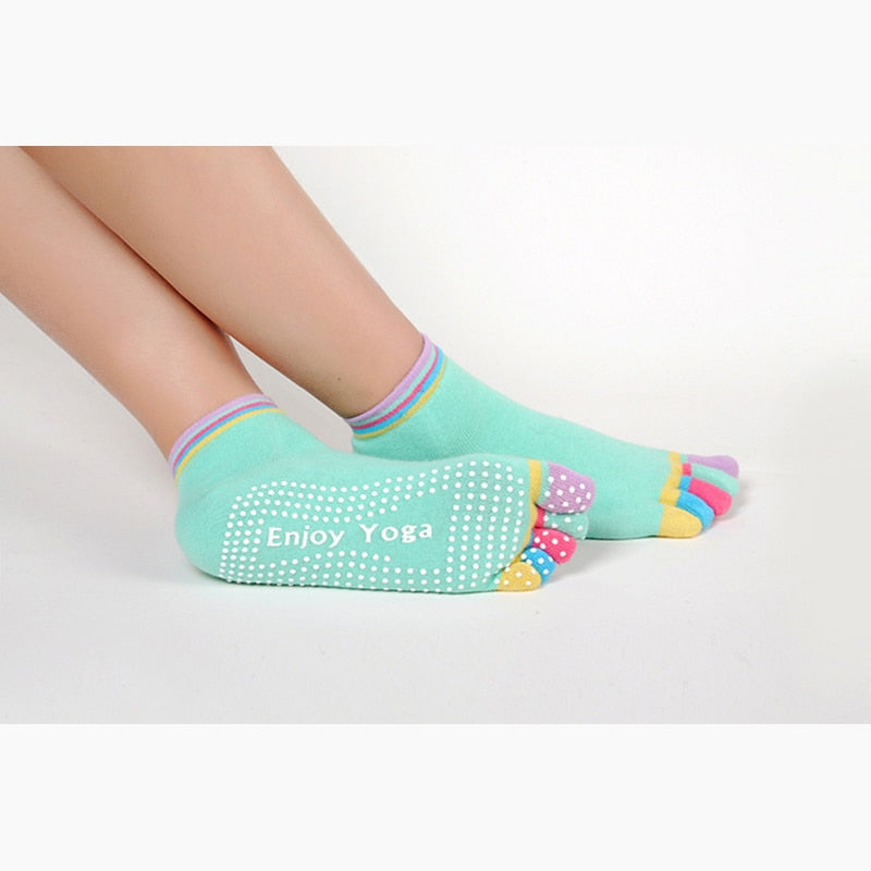 Women's Anti-Slip Five- Toe Yoga Socks.