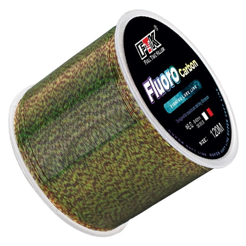 120M Fluorocarbon carbon fiver coated fishing Line 0.20mm-0.60mm 7.15LB-45LB.