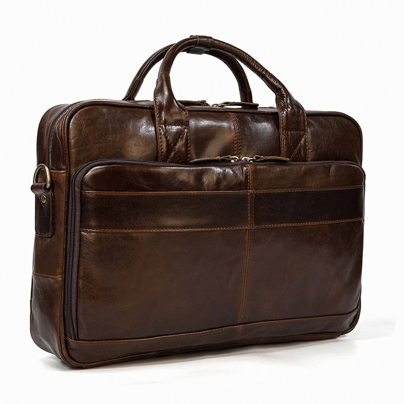 Genuine Leather Laptop Briefcase.