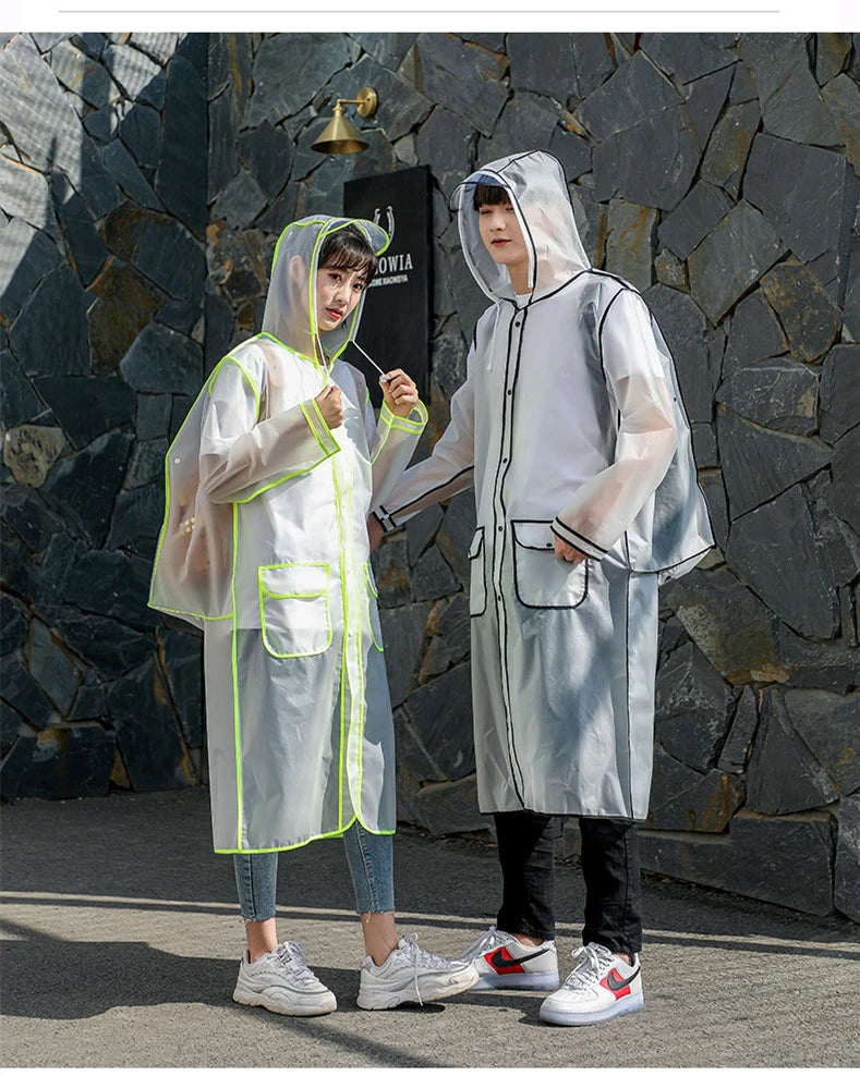 Women OR Men's Hooded Raincoats With Schoolbag space