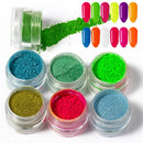 6 Containers of Neon Powder Fluorescence Nail Glitter.
