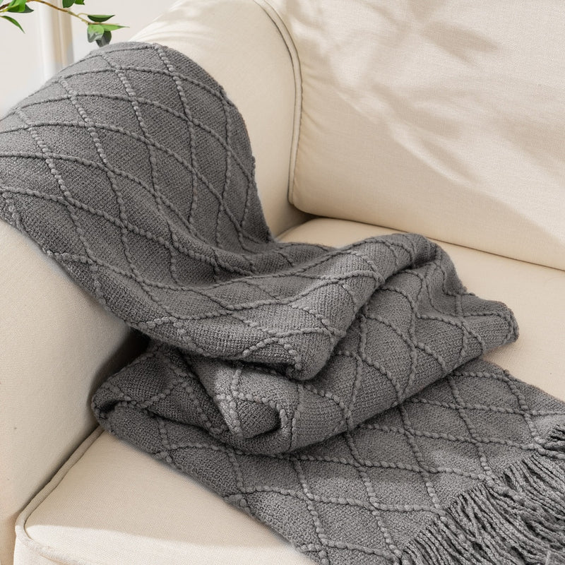 Battilo Machine Washable Decorative Soft Knitted Throws.