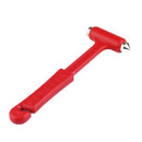 Mini car safety hammer for quick cutting seat belt and window glass breaker.