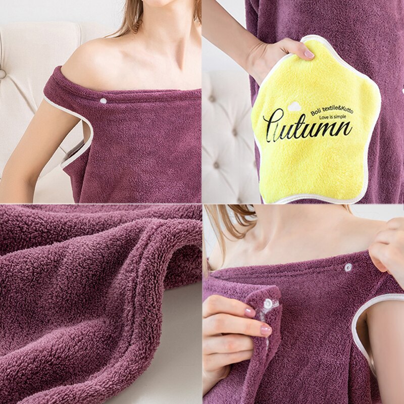 Women's Soft and Absorbent Bathrobe.