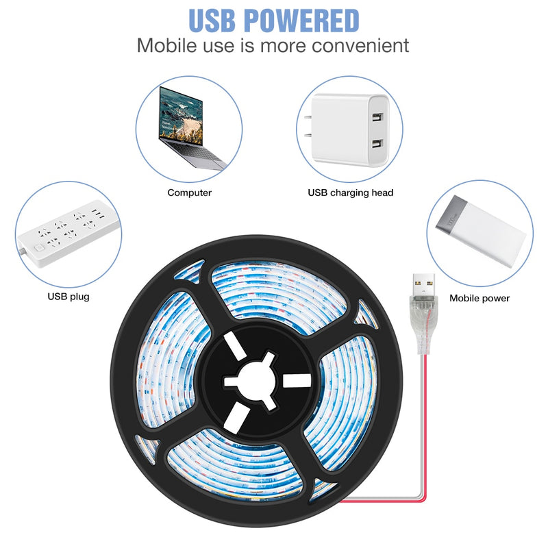 LED/USB Full Spectrum Phyto Lamp 5V with Grow Light Strip 0.5m 1m 2m 3m.