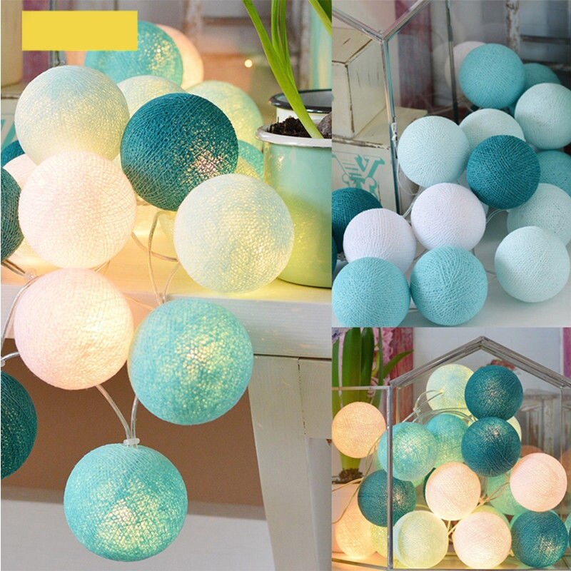 LED Cotton Ball Garland Party Lights.