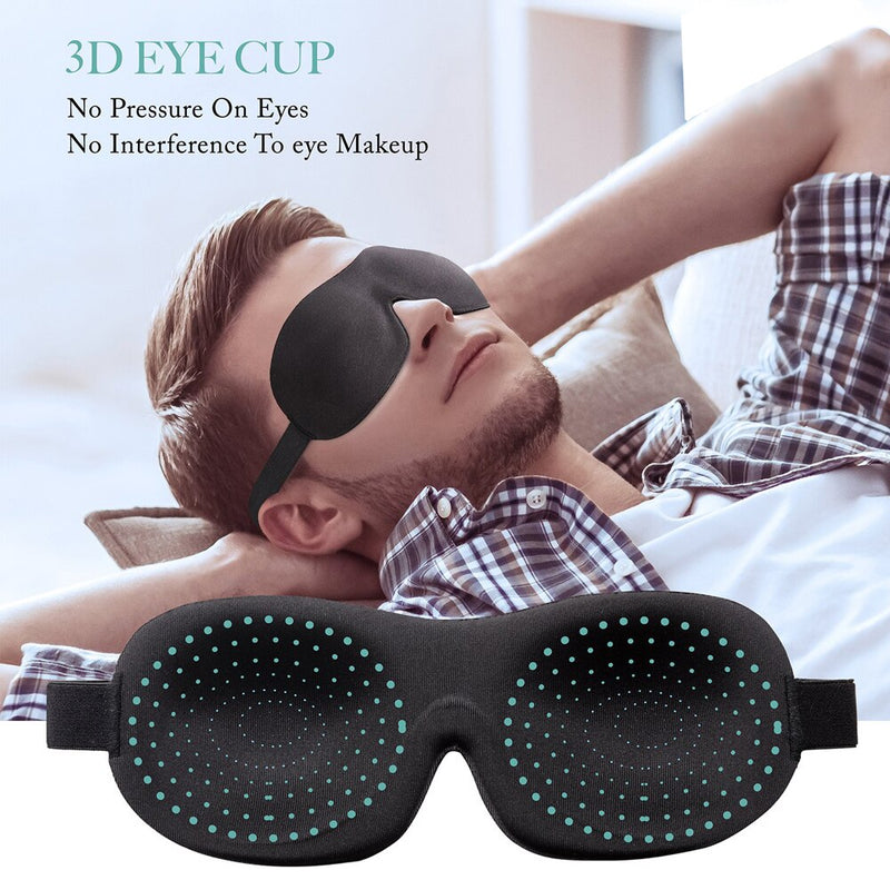 Tcare 3D Sleeping Eye Mask, Total Darkness When You Travel, Day Time Naps OR Work Shift work.