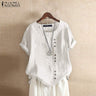 ZANZEA Women's Casual Cotton Long Sleeve Shirts.