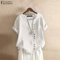 ZANZEA Women's Casual Cotton Long Sleeve Shirts.