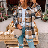 Women's Autumn Plaid Jacket.